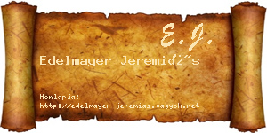 Edelmayer Jeremiás névjegykártya